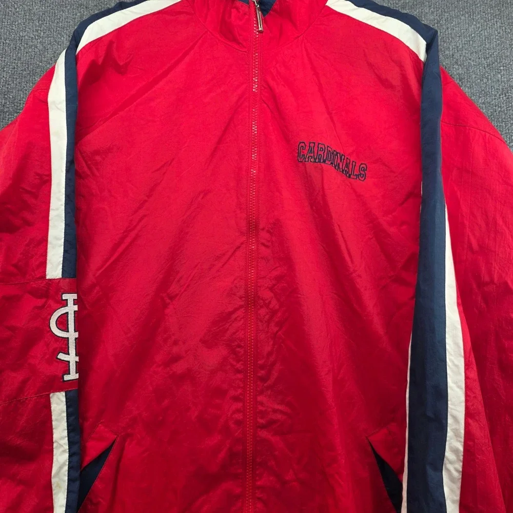 Starter St Louis Cardinals MLB Baseball Jacket‎ Windbreaker Red Mens XXL